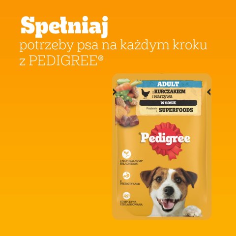 Pedigree Mokra Karma Dla Dorosłych Psów Z Kurczakiem I Warzywami W Sosie 100g