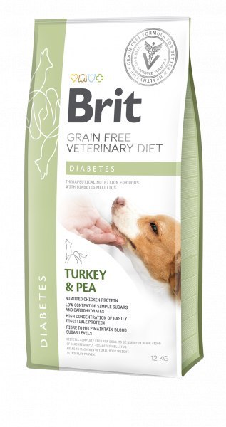 Brit Grain Free Veterinary Diet Dog Diabetes Indyk Z Groszkiem 12kg