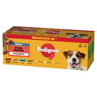 Pedigree Mokra Karma Dla Dorosłych Psów W Galaretce Mix Smaków (Z Wołowiną, Z Kurczakiem, Z Jagnięciną, Z Drobiem) 40x100g