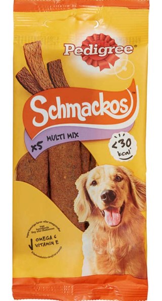 Pedigree Schmackos Multi Mix Przekąska Dla Dorosłych Psów Wszystkich Ras Z Wołowiną, Kurczakiem I Jagnięciną 36g